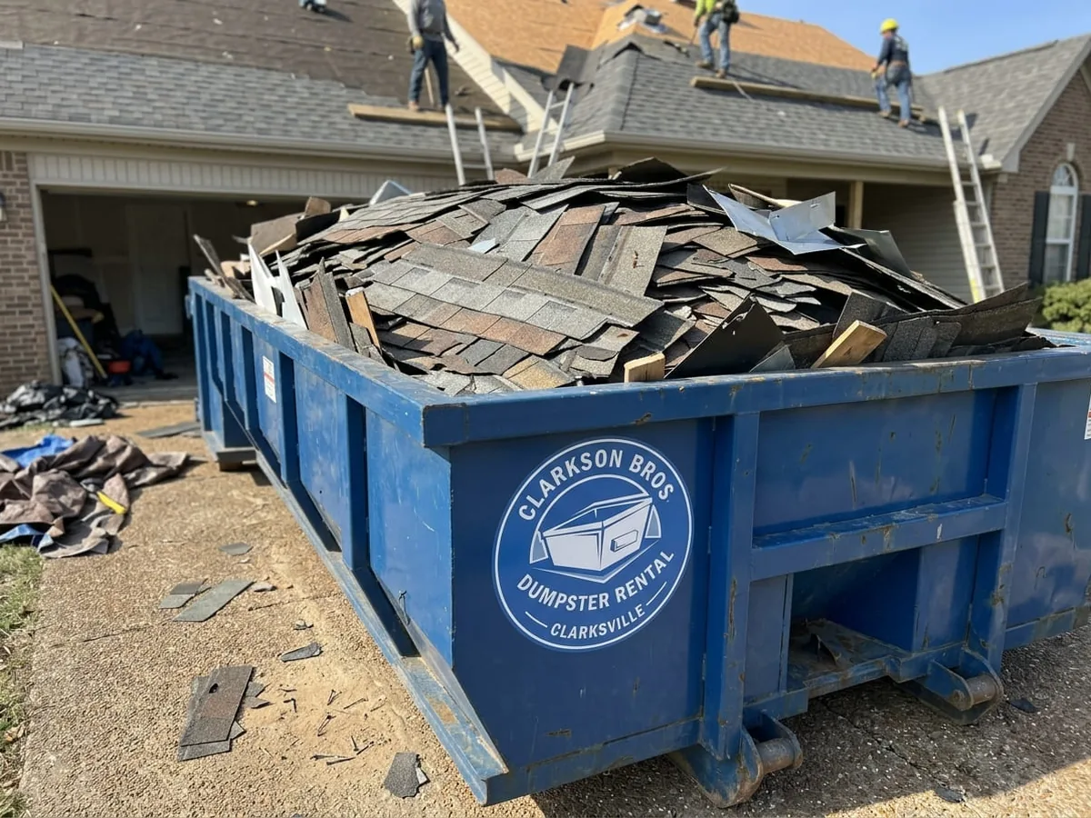 Roofing Dumpster Rental in Clarksville, TN